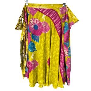 India Boutique Skirt Floral Patterned Full Wrap Reversable